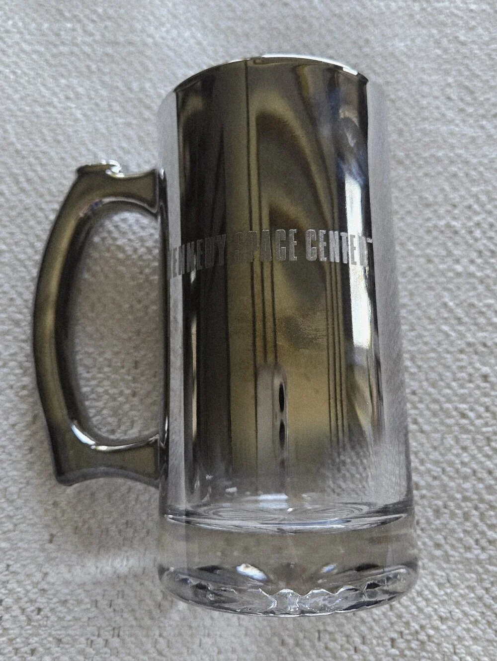 Vintage NASA Kennedy Space Center Space Shuttle Glass Smoke Mug 90s Collect